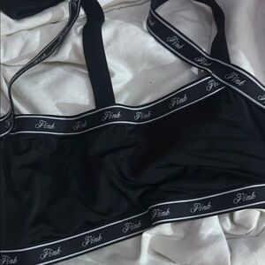 PINK Victoria's Secret Black Supportive Bra